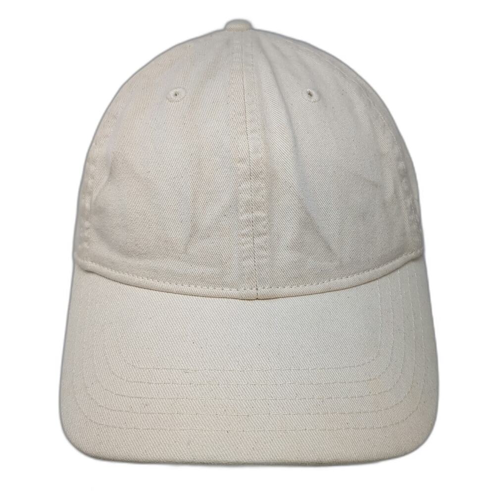 Madewell Baseball Cap Beige One Size Leather Strapback Organic Cotton Hat Plain